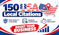 do 150 USA local citations and directory submission for local seo