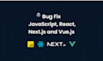 fix any bug related to javascript, react, next js and vue js