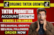 do organic tiktok promotion, tiktok shop ads, organic followers tiktok growth