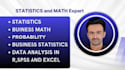 help you with business math, statistics, probability and data analysis