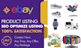 do ebay listing, ebay seo listing, ebay product listing, ebay lister