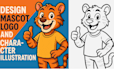 design modern cartoon characters custom mascot logo and character illustrations