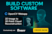 build custom software, opencv webapp, 2d image to 3d point cloud reconstruction