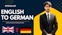 manually translate english to german