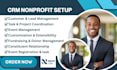 setup  crm nonprofit blackbaud crm neon crm pipedrive infoflo givelife365 qomon