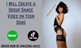 create an energetic group dance video on your song