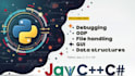 do your python, java, c, cpp, and c sharp programming projects
