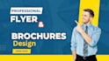 create digital business flyer poster brochure bifold trifold design leaflet make