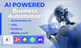automate your business using ai agents, python, n8n, automate io and make com