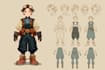 create simple 2d game characters