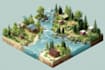 create a isometric map vector illustration
