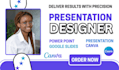 design high impact canva, google slides, powerpoint presentations with animation