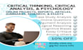 do critical analysis, critical thinking, essay critique and research analysis