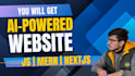 build ai powered website, landing page, or admin dashboard
