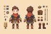 create 2d game character for game art