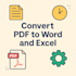 convert your PDF to editable word or excel