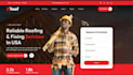 roofing service website landing page with seo optimization