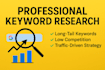 do SEO keyword research with high volume and low competition