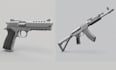 custom 3d gun models for games, animations, cinematics and 3d printing ready