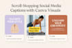 write catchy social media captions and design canva posts