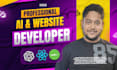 do custom ai website development as full stack developer, front end developer