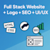 create a full stack website with custom logo SEO and modern UI UX design