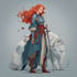 paint a character illustration in a fantasy world