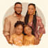 illustrate a romantic family couple portrait