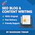 do creative content writing, blog writing and translation