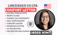 write urgent cpa letter, comfort letter, attestation letter, notary cpa letter,
