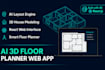 build ai floor planner saas architecture 3d web app react proptech platform