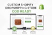 setup shopify store design cash on delivery online  shopify dropshipping website