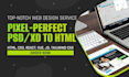 create fully responsive HTML from figma, xd, PDF, image