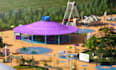renovate 3d modern amusement park, 3d kids playground, landscape, garden, layout