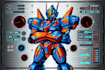 draw mecha robot character sheet design