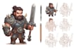 draw game character art, 2d game character art