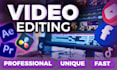 do creative video edit, youtube video editing