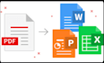 covert pdf files into word, excel or powerpoint documents