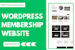 build a membership website and subscription system website