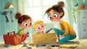 illustrate vibrant children book scenes with personality