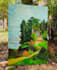 hand paint landscape painting on canvas