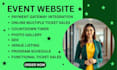 design a beautiful event planning or wedding website