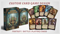 do custom battle card game design playing card board game fantasy card tuck box