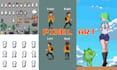 2d 8bit 16bit 32 bit 64bit, pixel art character background assets and animation