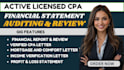do US financial statement, CPA notary letter, profit loss, CPA financial audit