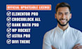 install elementor pro, crocoblock all, wp rocket and astra pro with a license