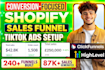 build a high converting shopify sales funnel for dropshipping or ecommerce