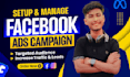 setup,manage facebook ads campaign professionally
