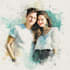 make a couples watercolor portrait