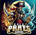 make an epic skull pirates mascot gaming logo